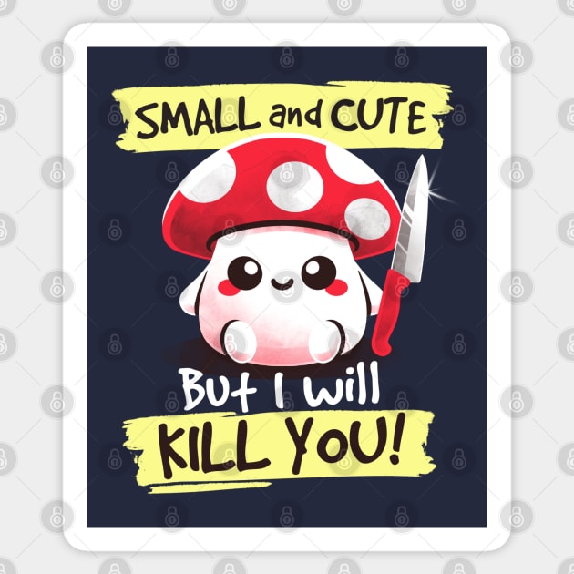 Cute killer mushroom Sticker by NemiMakeit